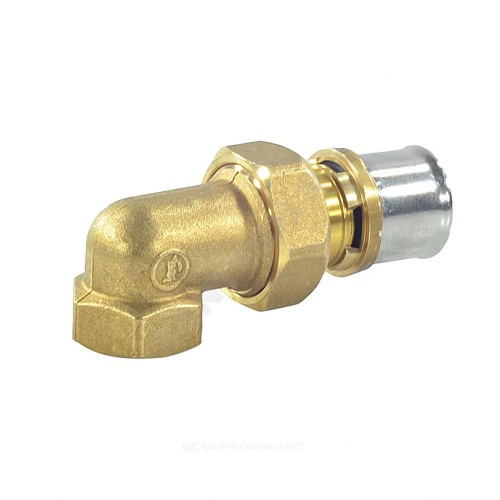 Угольник разъемный МП/PE-X латунь пресс Дн 16х1/2"х90гр ВР RM19 Giacomini RM19Y037